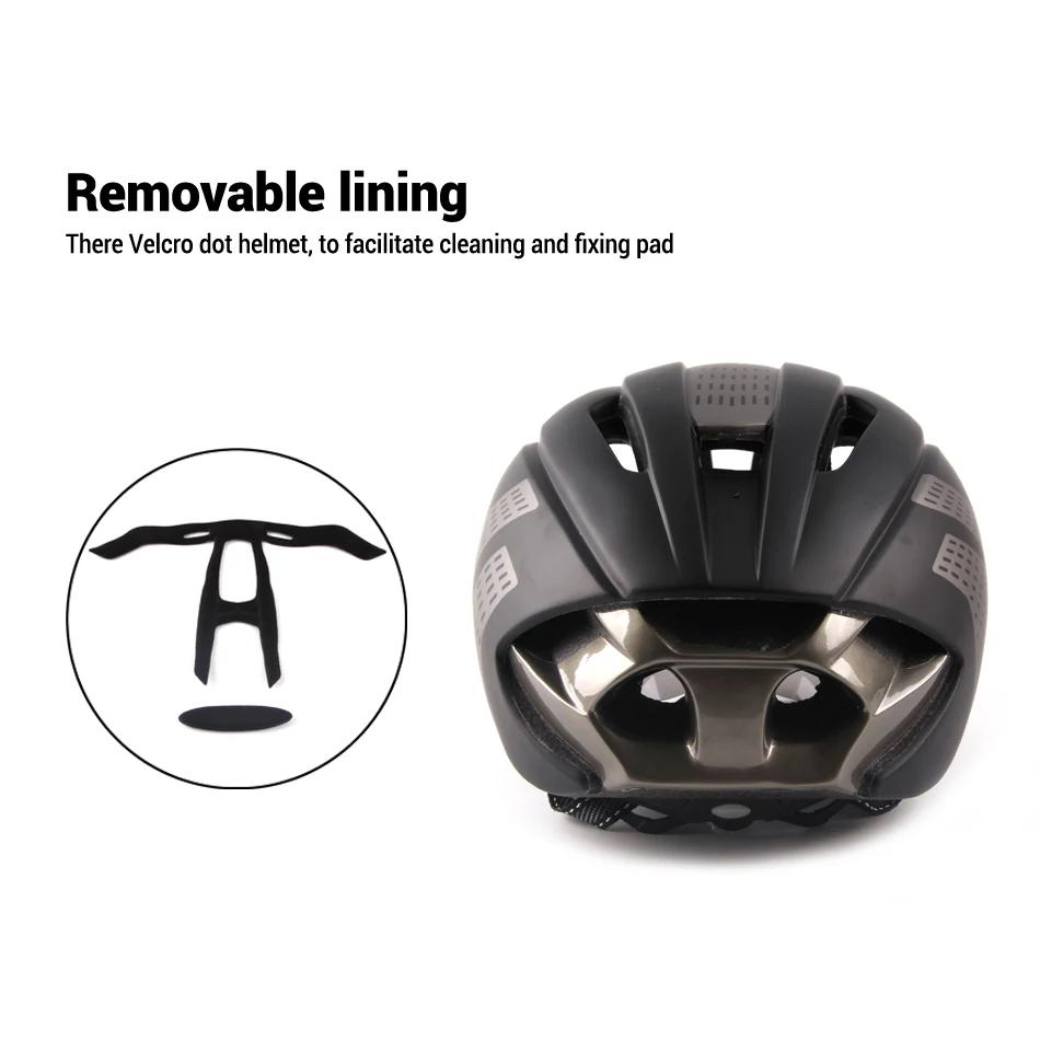 Aero Helmet TT Time Trial Bicycle Helmets For Women Men Goggles Race Road Bike Helmet With Lens Outdoor Cycling Safety Caps