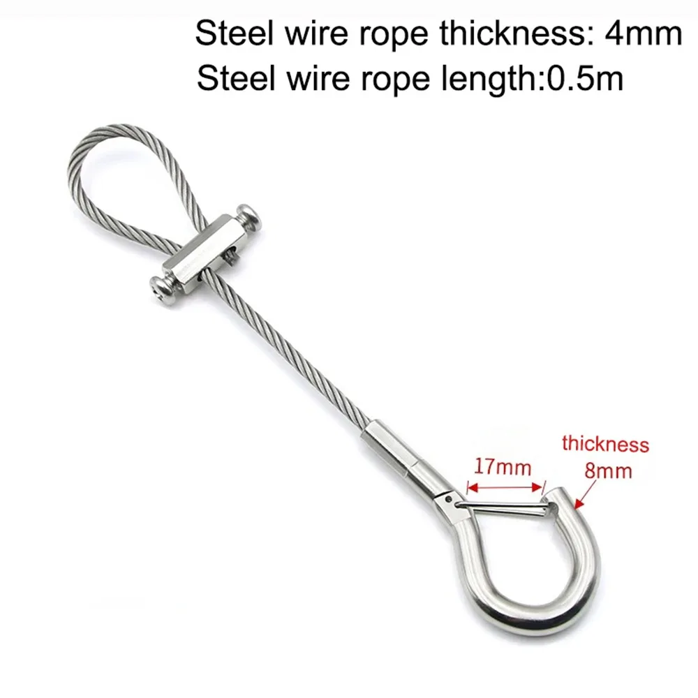 High Quality Stainless Steel Wire Rope Adjustable With Locking Suspension Lanyard Hanging Rope