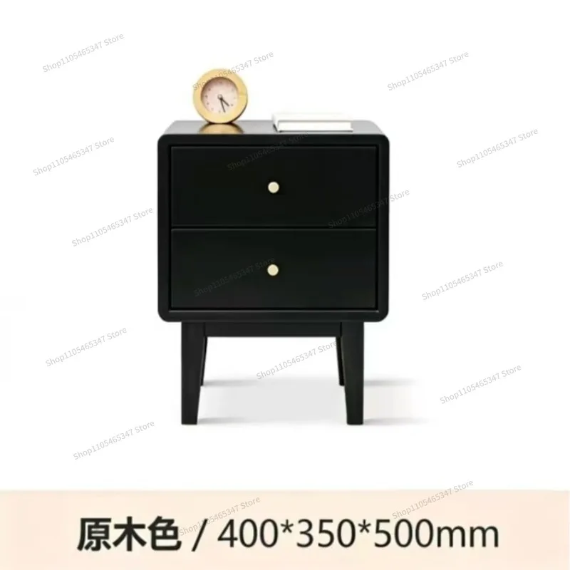 For Solid Wood Bedside Tables, Log Storage Cabinets, Simple Red Oak Bedside Cabinets, Bedroom Lockers