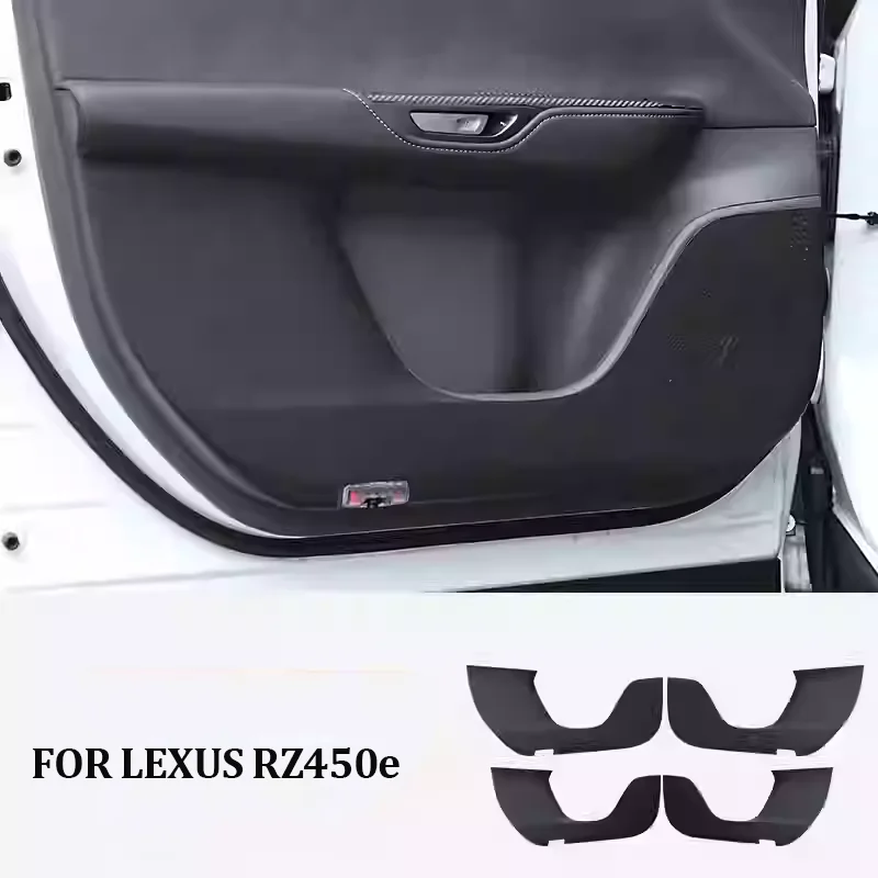 for Lexus RZ RZ450e RZ300e 2023 2024 2025 2026 Leather Car Door Anti-Kick Mat Pad Anti Dirty Protective Stickers Car Accessories