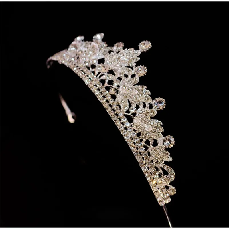 

CC Crowns for Women Wedding Accessories Bridal Headpiece Engagement Hair Ornaments Leaf Shape Crown 100% Handmade Coronets FO059