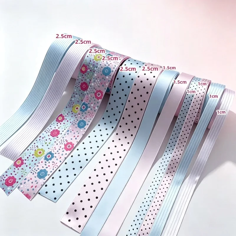 10-teiliges gemischtes koreanisches Schleifenset mit Tupfenmuster, handgemachte Schleifen, Haaraccessoires, Geschenkverpackung, DIY-Material, Dekorationen, Ins-Geschenk – Detail 7