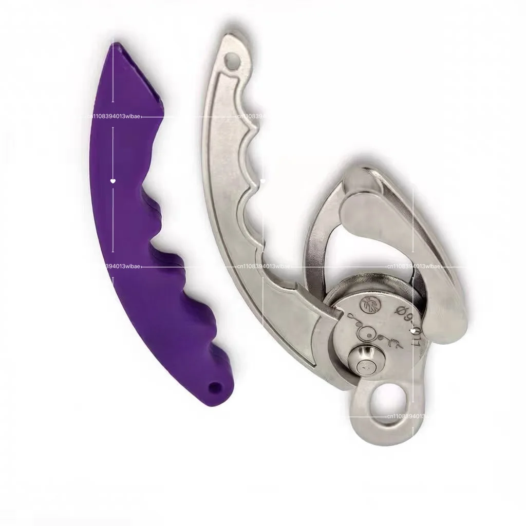 Compact Lightweight Aluminum Rescue Descender for Rock Climbing Rappelling Arborist Work Professional Protection 1 Pcs