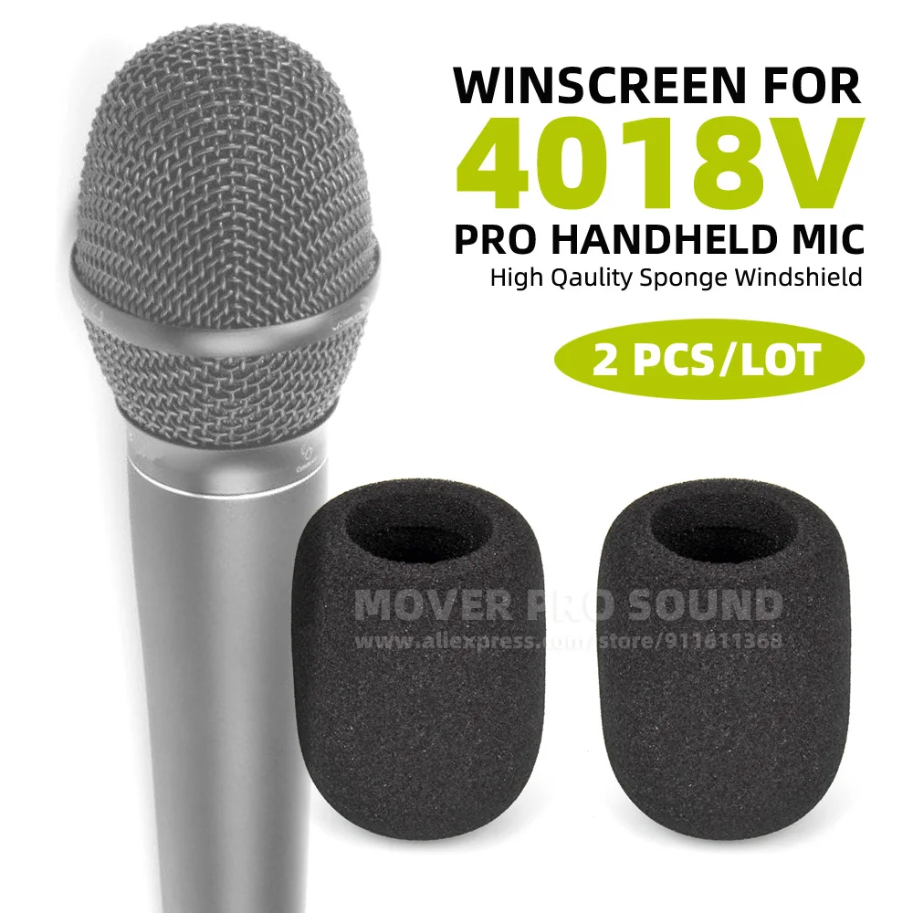 2PCS SnapVox Compatible With DPA de facto 4018 4018V Handheld Microphone Windscreen Cover Shield Mic Foam Sponge Mike Pop Filter