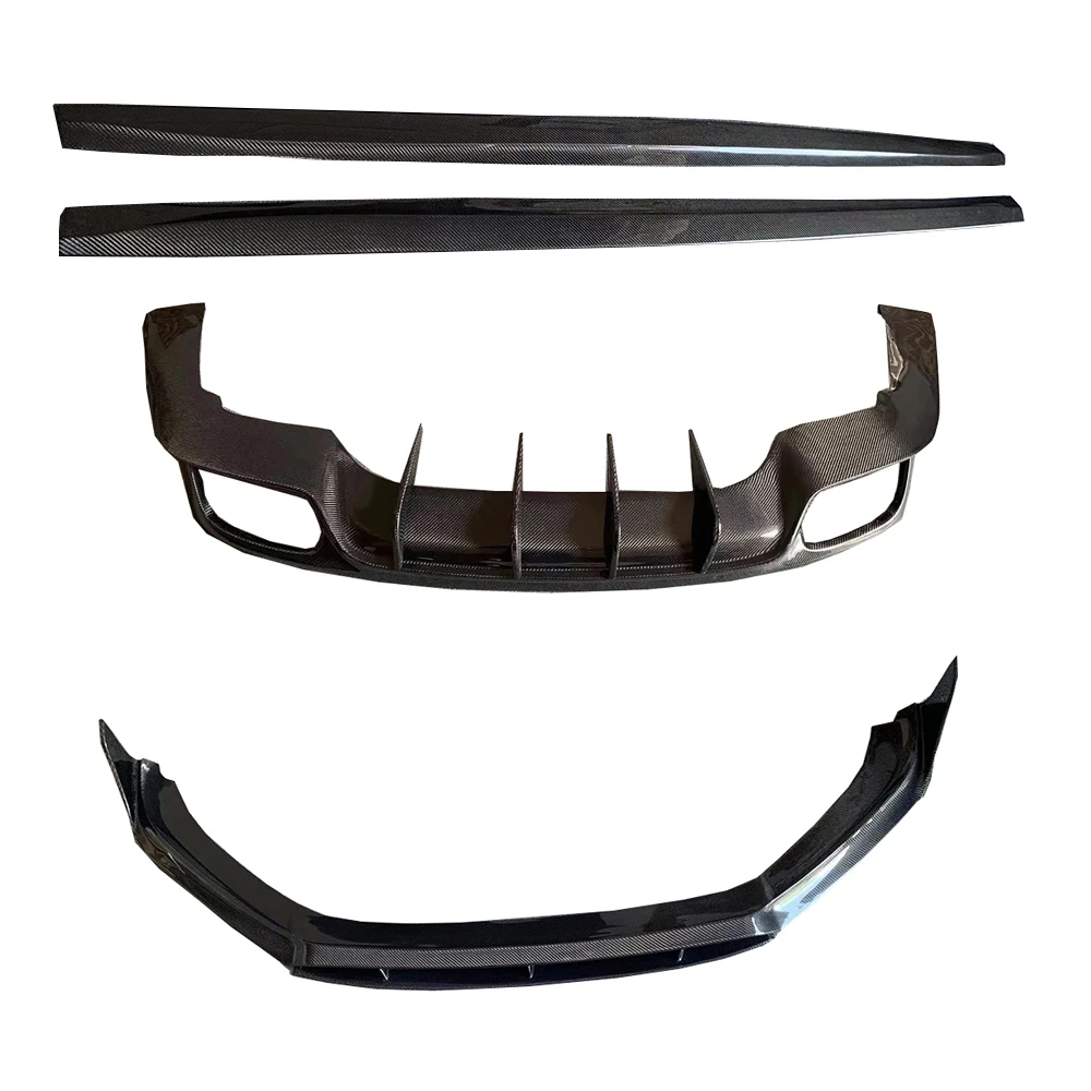 Koolstofvezel Bodykit Voorbumper Kin Lip Side Extension Rok Diffuser Splitter voor Porsche Panamera 971 2017-2019