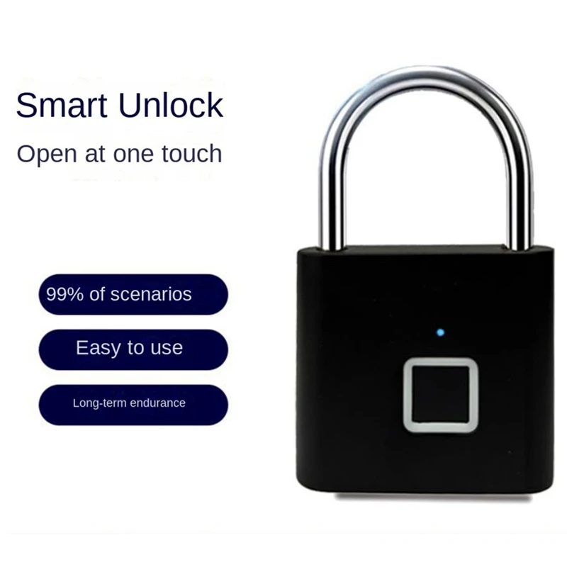 ZIZI Fingerprint Lock Electronic Lock Electronic Fingerprint Lock Padlock Outdoor Waterproof And Rust-Proof