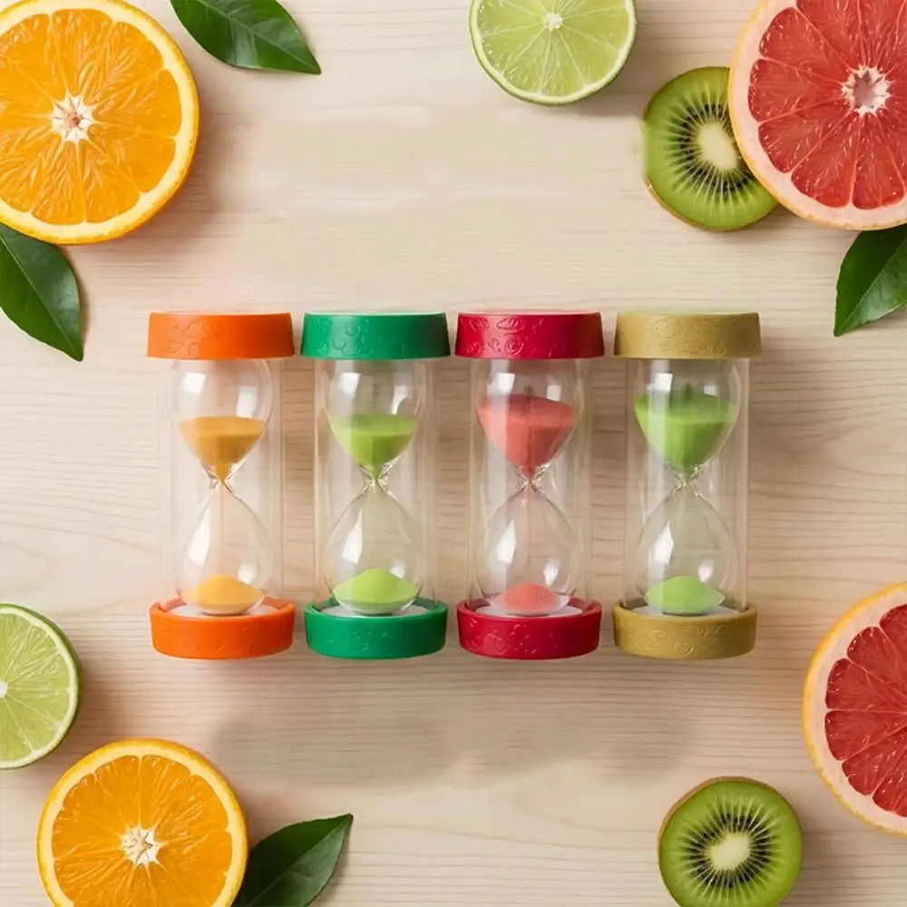 Stylish Creative 3 Minutes Hourglass Portable Anti-fall Sandglass Timer Colorful Fruit Theme Sand Hourglass Timer Kitchen Tools