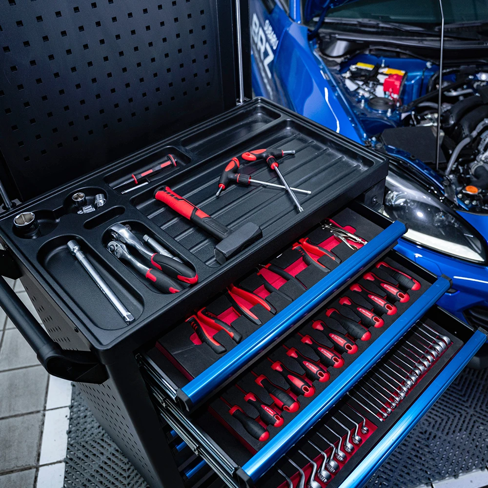 디지털 철제 공구 세트 캐비닛(바퀴 달린 트롤리 포함) - 작업장 보관용, OEM 및 OBM 맞춤 제작 가능