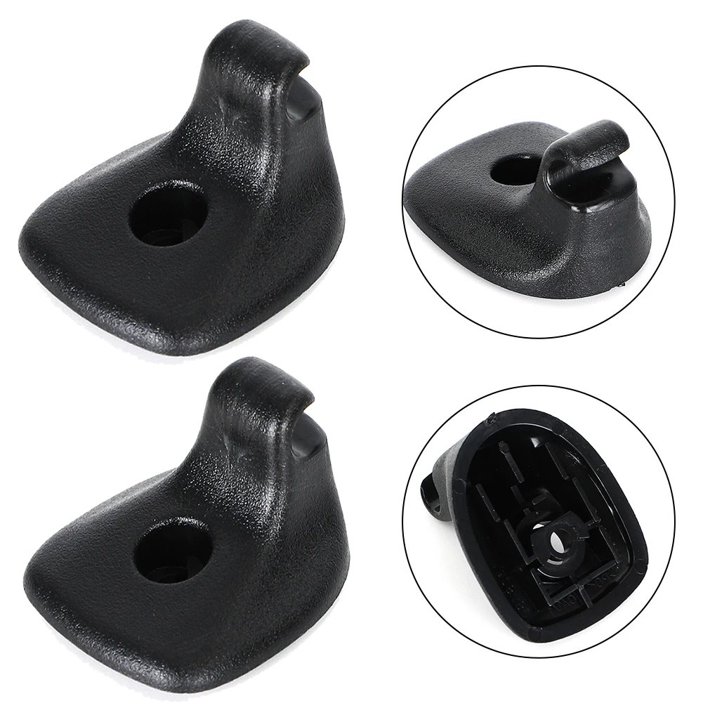 Support Clip Sun Visor Clip 2PCS 1GW25DW1AA ABS Accessories Black Easy Installation Kit Part Replacement Useful