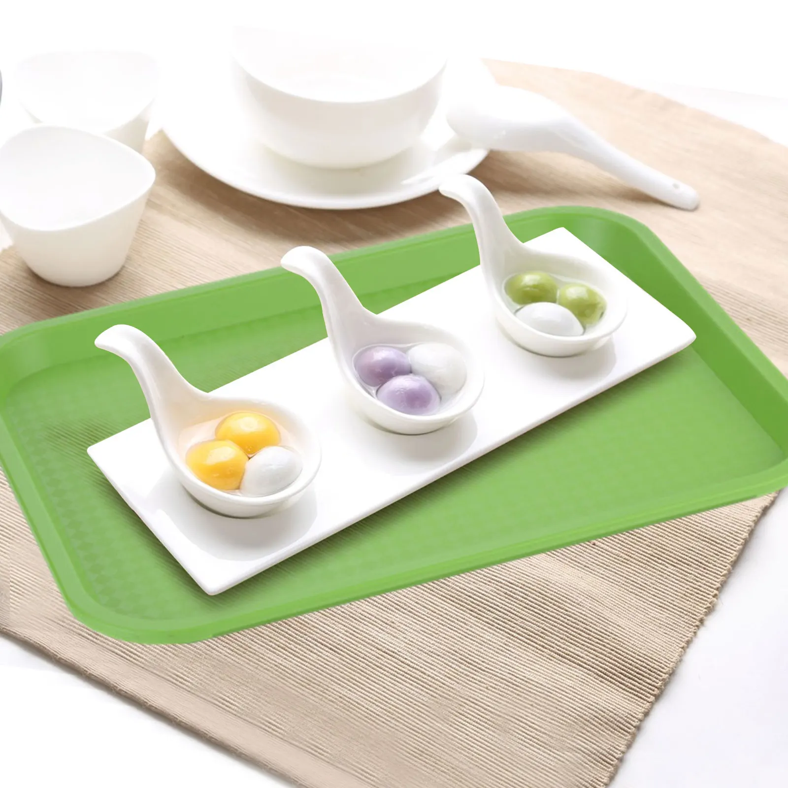 صينية تقديم متينة متعددة الأغراض ، صينية ديكور ، منظم مكتب ، طبق تقديم ، قوي ، مكتب ، مطبخ ، شاي ، وجبات خفيفة