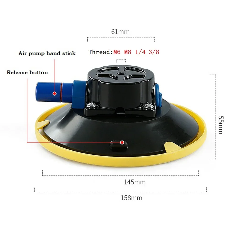 6 Inch Vacuum Suction Cups Mount Base Hand Pump Glass Sucker Replacement Part For Tile Adsorption Granite Glass Lifting Tool