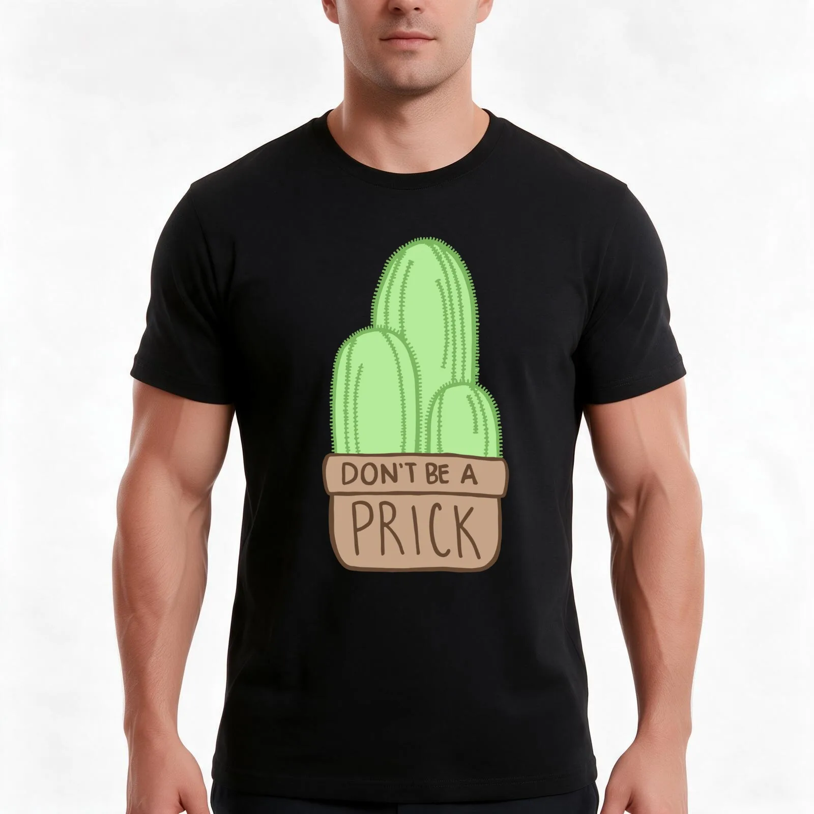 Don't Be a Prick Cactus T-Shirt Summer Casual Cotton Tee Oversized Streetwear Tops Vintage Graphic Print Unisex Men Women