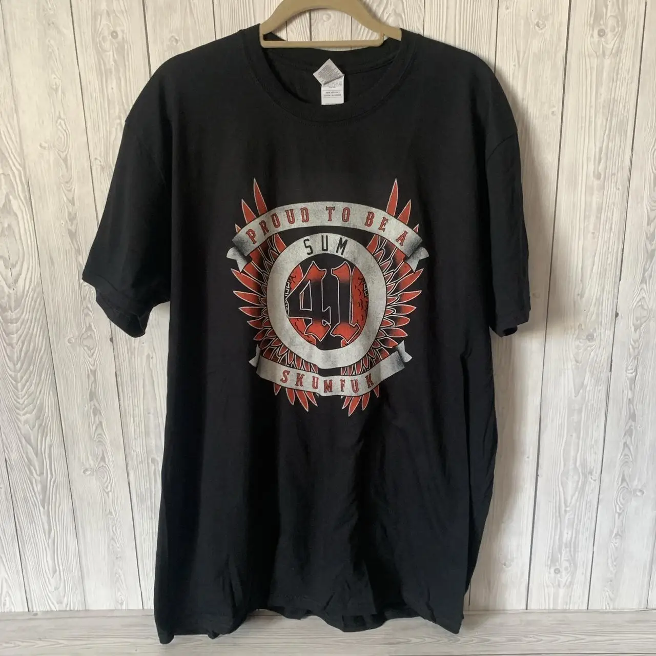 Sum 41 tour graphic short sleeve black shirt unisex men women S 5XL KTV8352