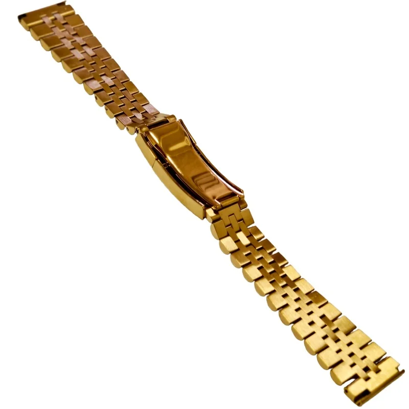 Jubilee 20mm 22mm 316L Stainless Steel Screw Jubilee Gold Curved Straight End Watch Strap Band Fits for RLX Watch Bracelet