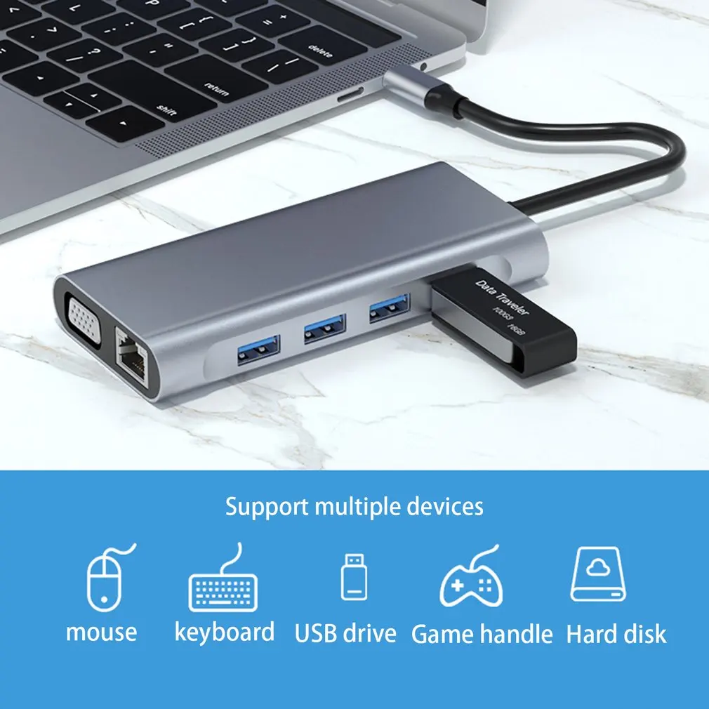 USB 2.0 HUB Multi USB Splitter 4 Ports Expander Multiple USB 2.0 Hub Use Power Adapter USB2.0 Hub with Switch For PC Computer