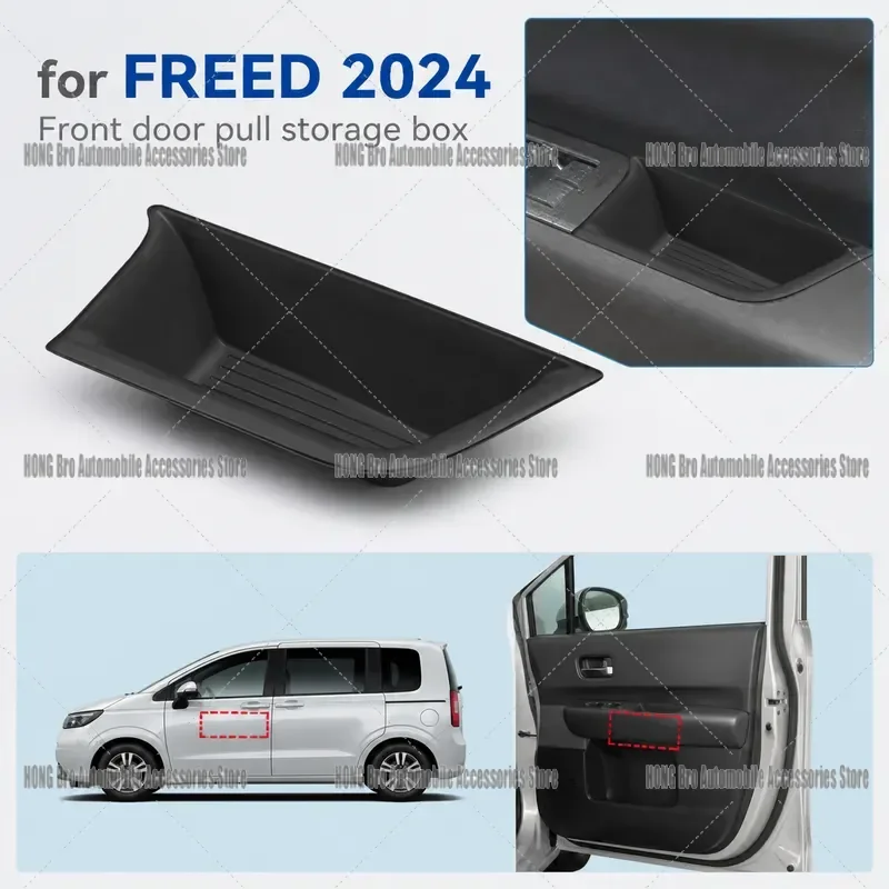 For Honda Freed Door Handle Storage Box Car Interior Organizer Armrest Console Tray Modification Accessories Auto Parts