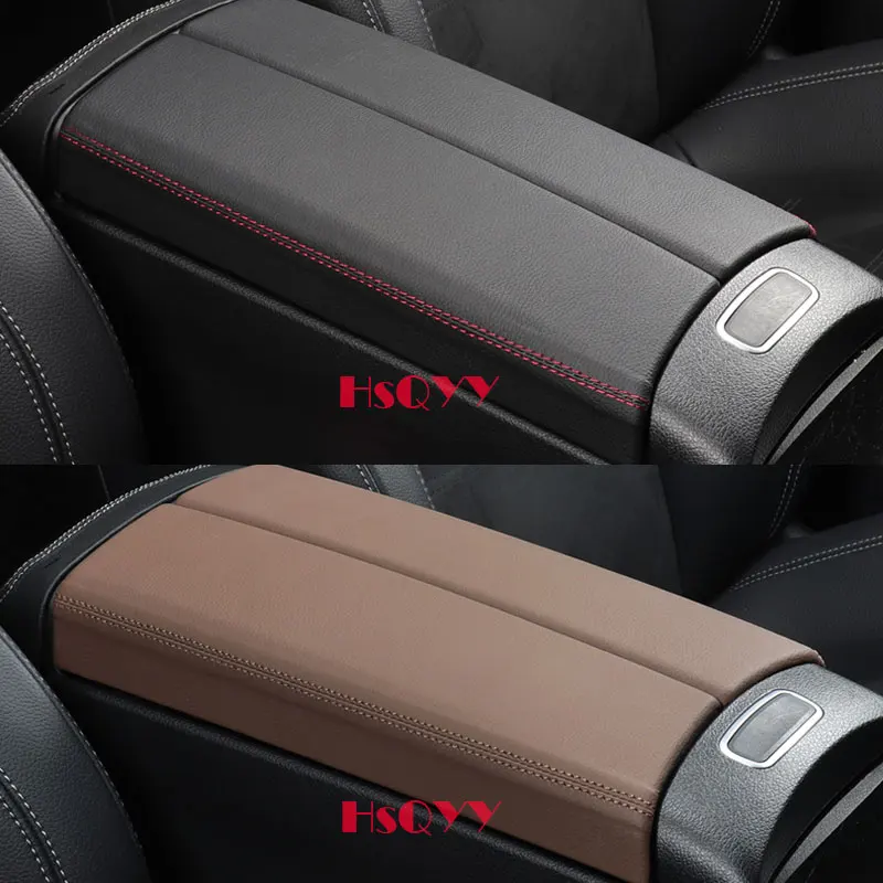 For Mercedes Benz  A B GLA CLA GLB GLA EQB EQA Class Car Interior Center Armrest Box Console Box Storage Box Leather Trim Cover