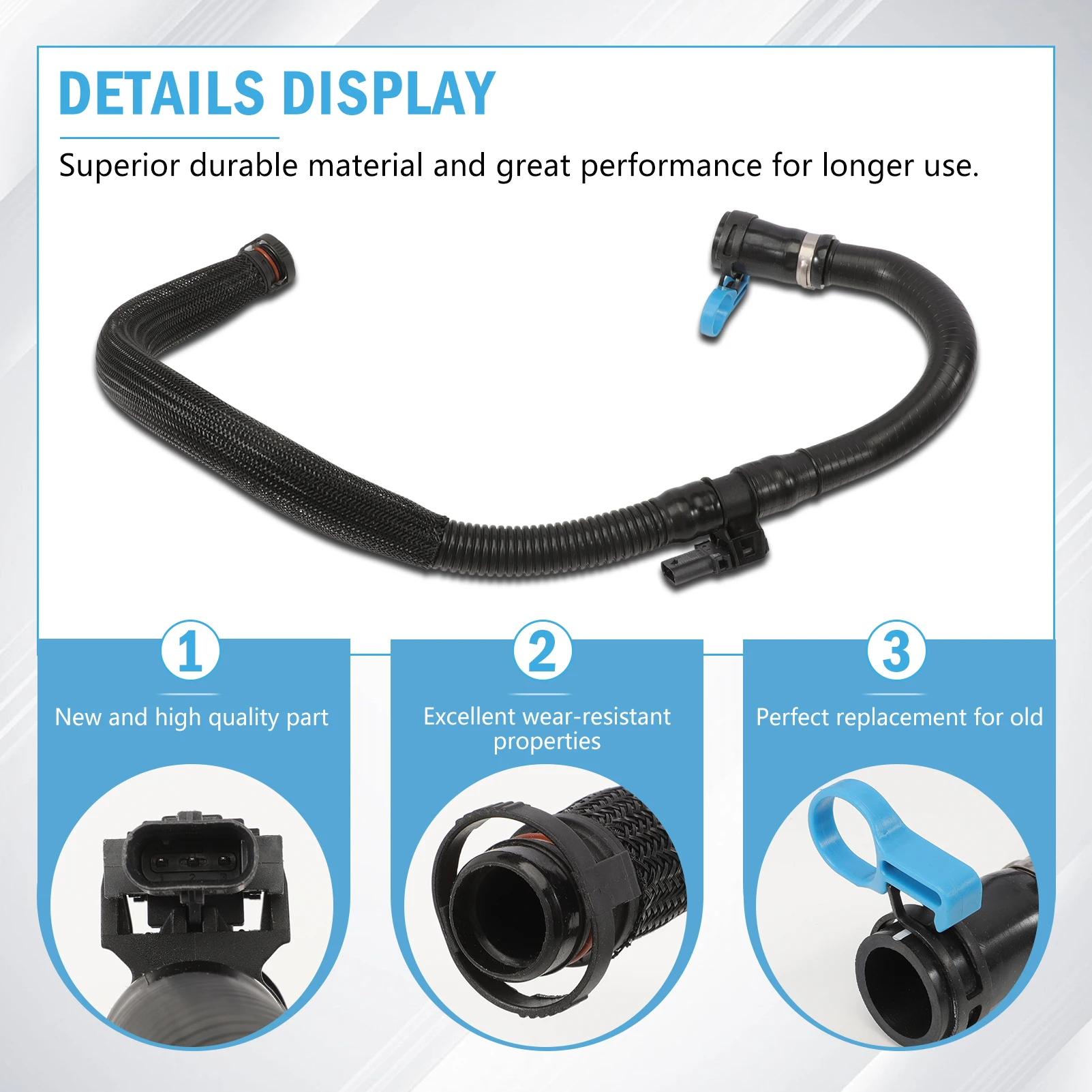 

926-456 Crankcase Pressure Sensor and Tube Assembly Compatible with Ford Fusion SESLE 2017 2018 2019 2020 Replace HS7Z-6A664-A