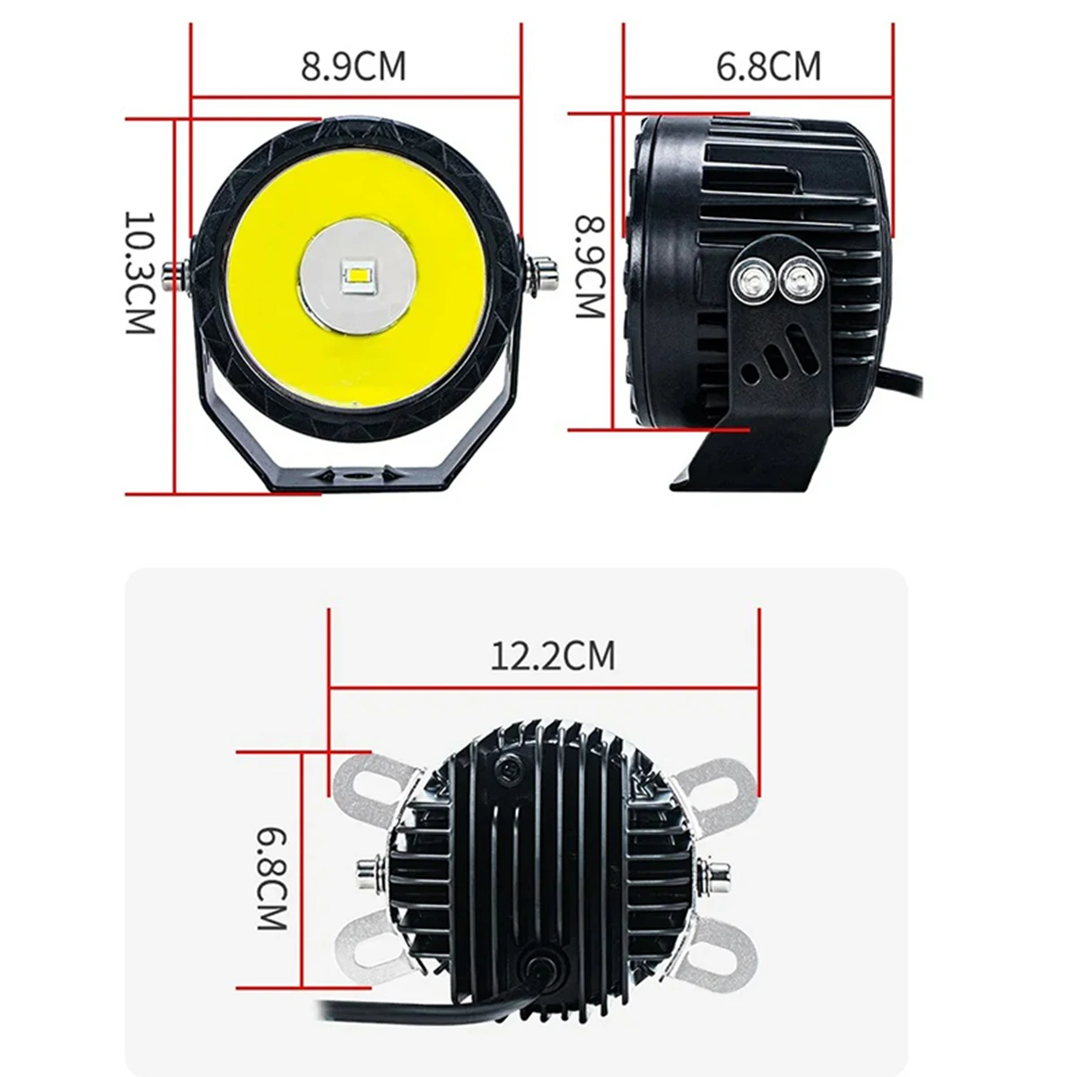 12V-80V Motorcycle Spotlights 3.5Inch Car LED Work Round Spot Light Waterproof Driving Light Offroad Fog Lamp Car Accessories