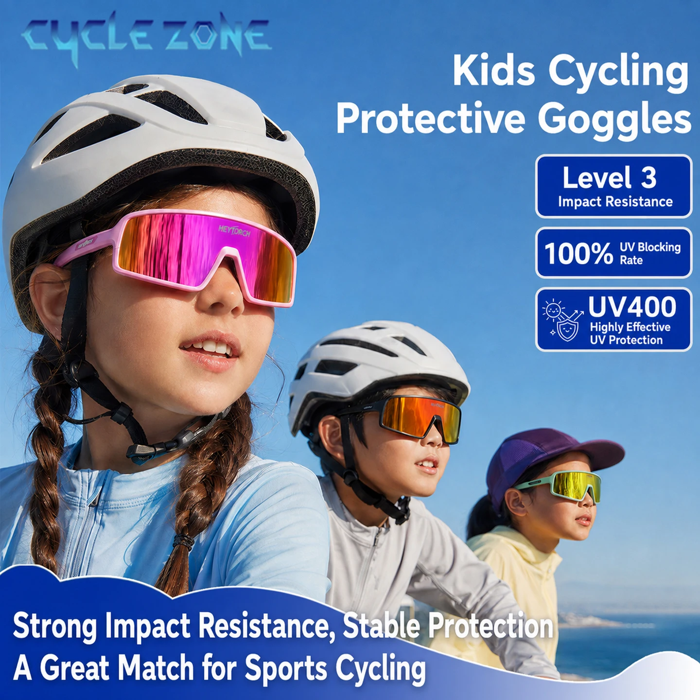 Kids Outdoor Zone - Kids Sunglasses Sports Cycling Boys Girls