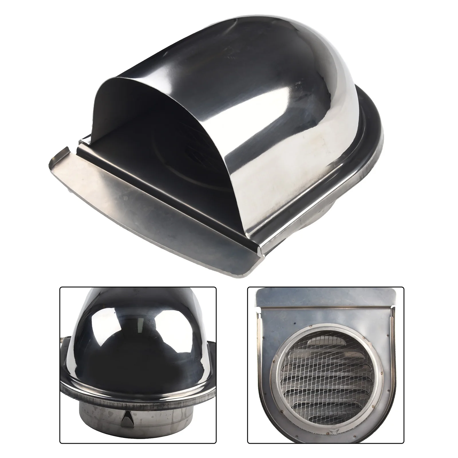 

Stylish and sturdy stainless steel air vent cover, perfect for tumble dryer, bathroom, kitchen, and industrial use