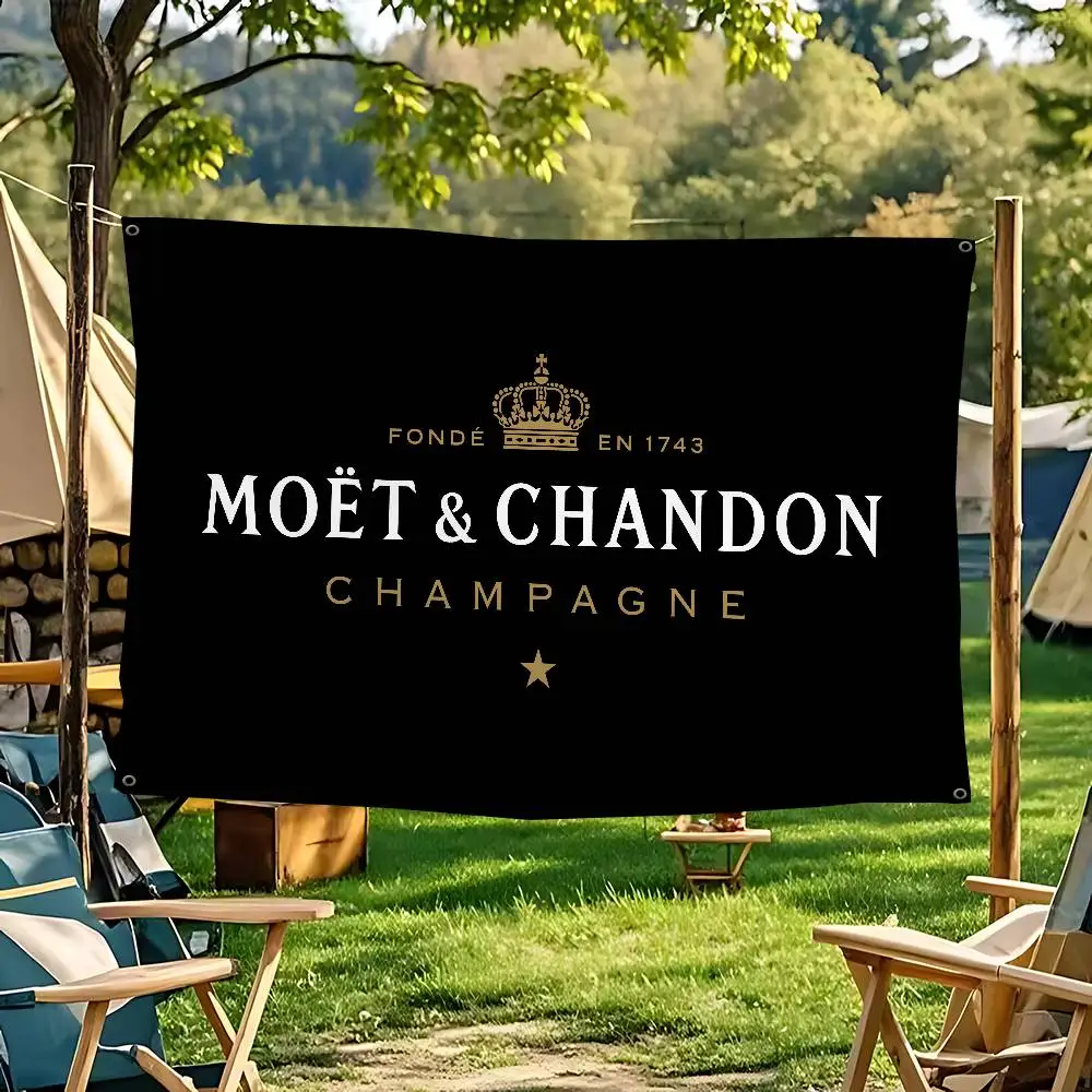 Bandera colorida de la marca M-Moet C-Chandon para colgar en la pared, cartel bohemio para pared, decoración artística para interiores con mandala
