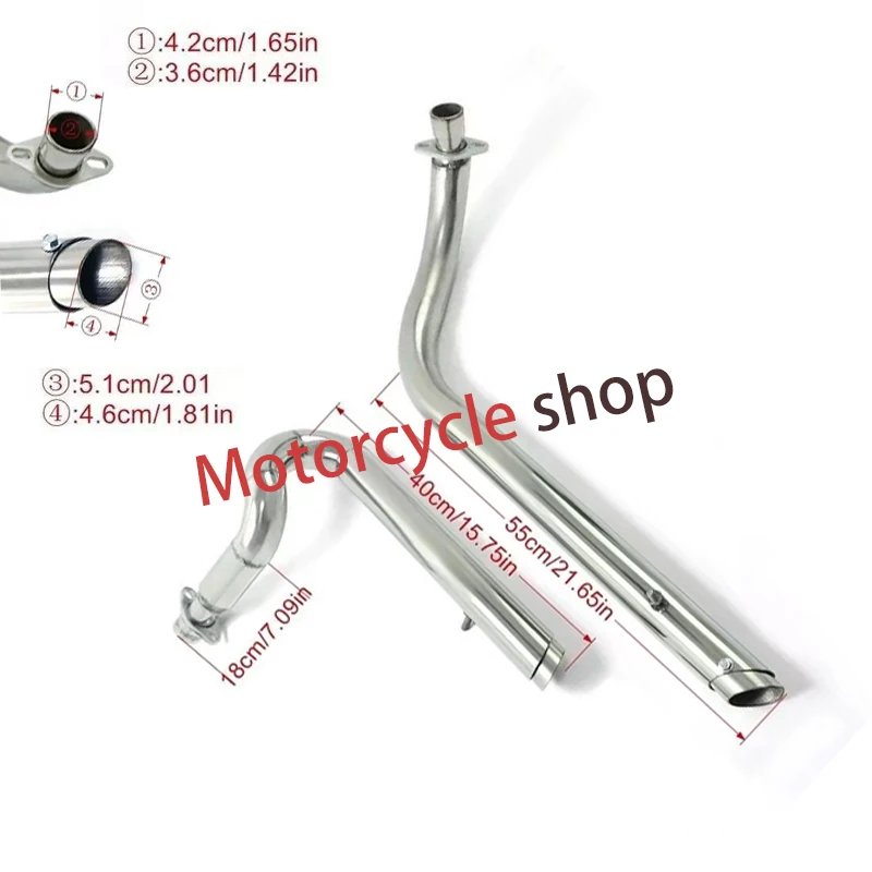 Exhaust Pipe Drag Pipes Kit Silencer Mufflers For Honda Steed Shadow 400 600 VLX400 VLX600 VT400C VT600C VT400 VT600 All Years