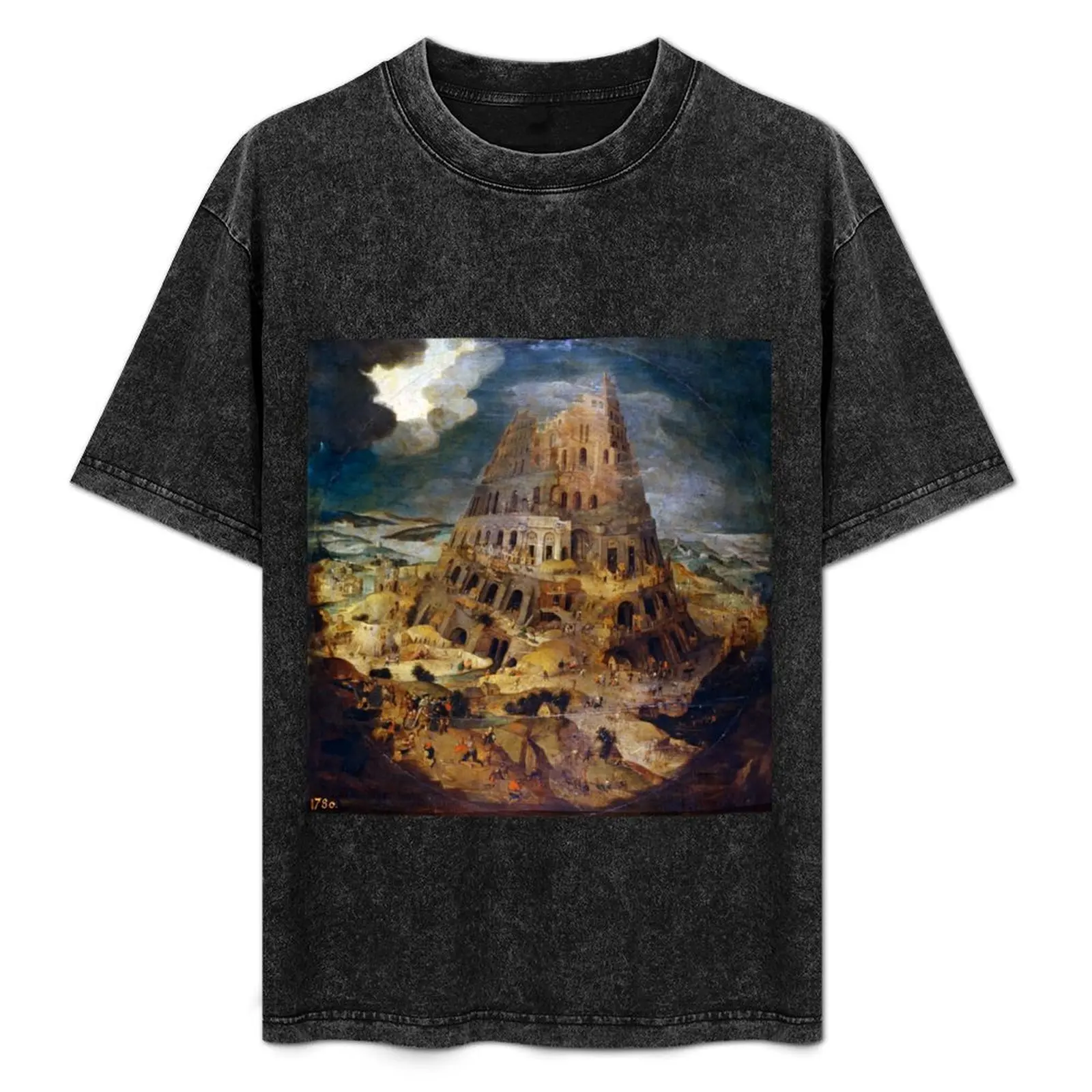 

Pieter Brueghel the Younger The Tower of Babel T-Shirt Simple Line Art Print Tee