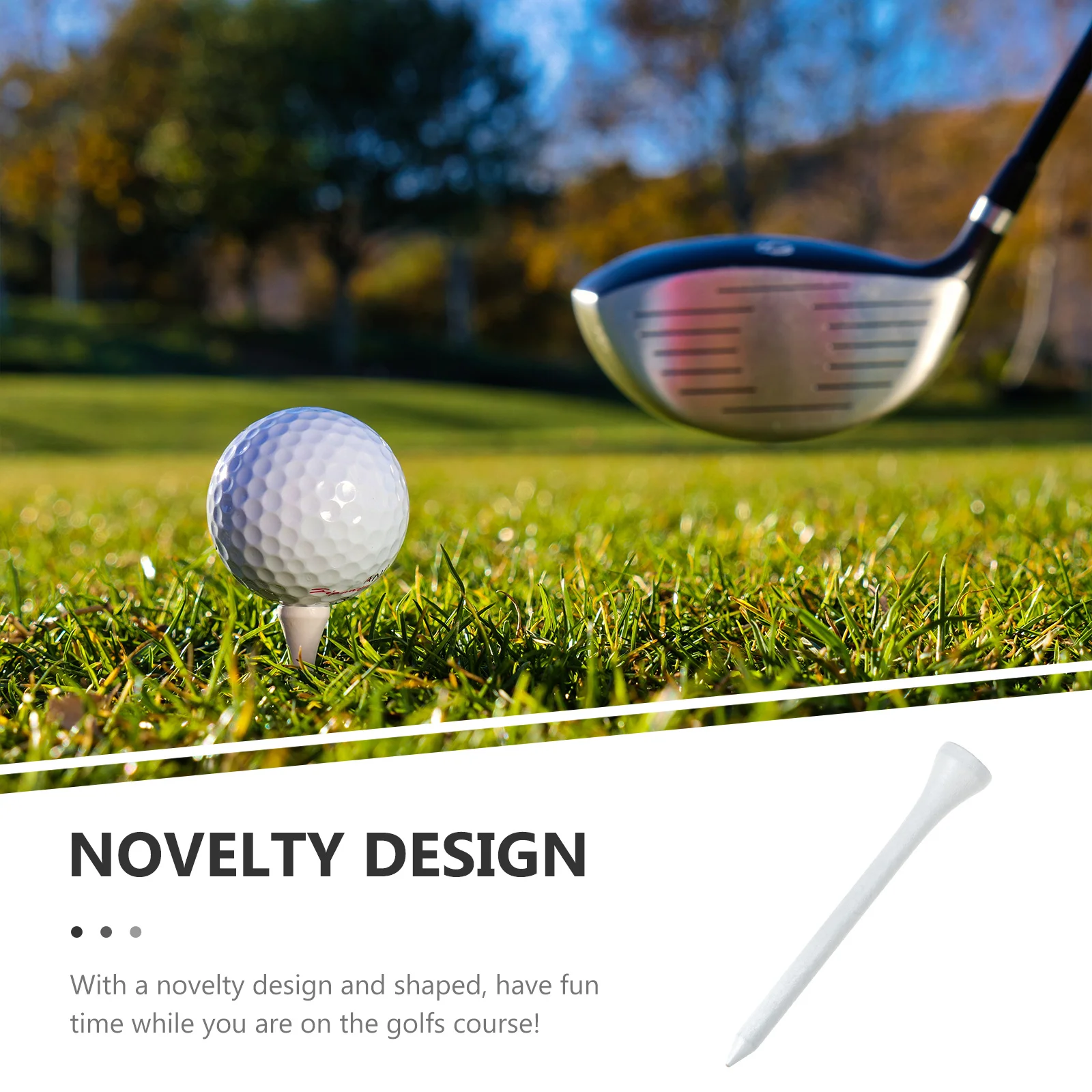 

100pcs Golf Tees Wooden Premium Strength Durable Low Friction Long Distance Outdoor Course Practice Training Aid