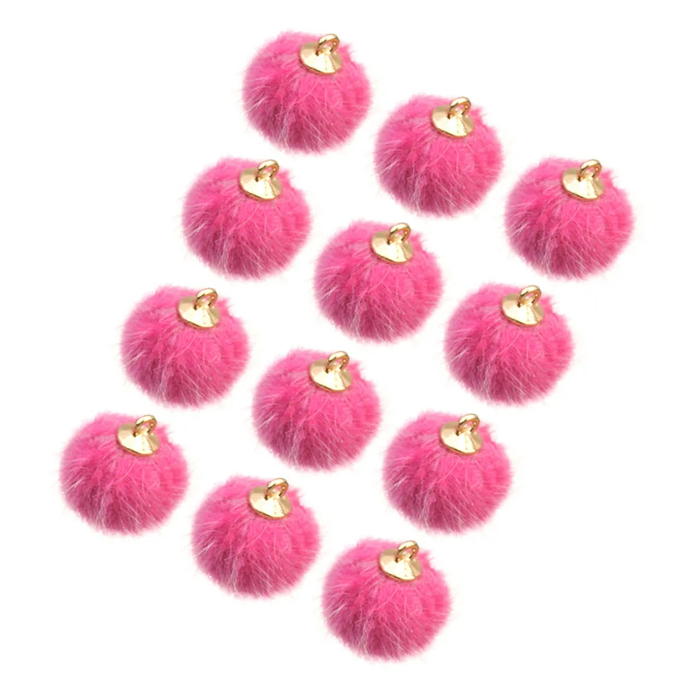 

Ball Pendant Pom Earring Making Artificial Faux Mini Pompoms Pendants Child