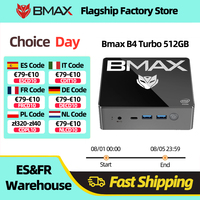 BMAX B4 Turbo Mini PC Windows 11 PC Intel N150 16GB 512GB SSD 2*HDMI 1*Type-C Supports 4K@60Hz 1000MHz Intel Graphics