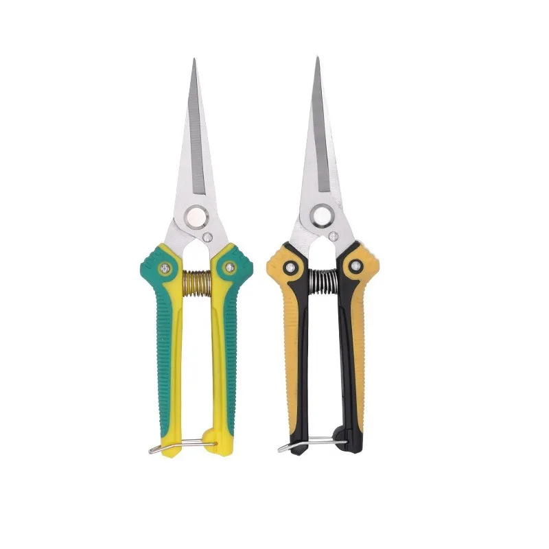 

Straight Rubber and Plastic Pruning Shears Labor-saving Multi-purpose Gardening Shears Stainless Steel Gardening Pruning Shears