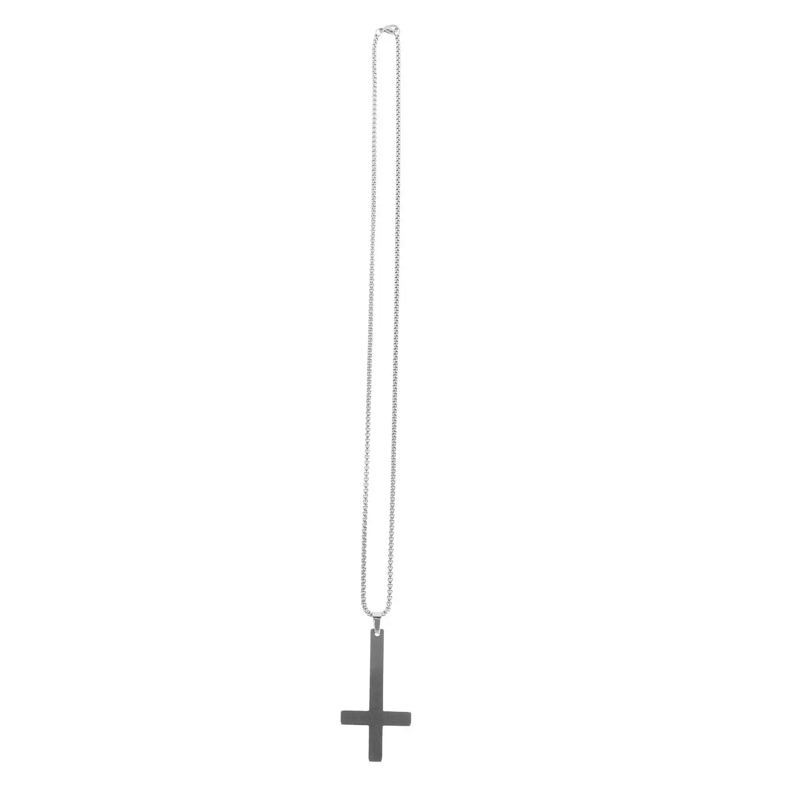 

Stainless Steel Cross Pendant Necklace for Men Black Prayer Jewelry Lightweight Fashion Trendy Gifts Beauty Toys
