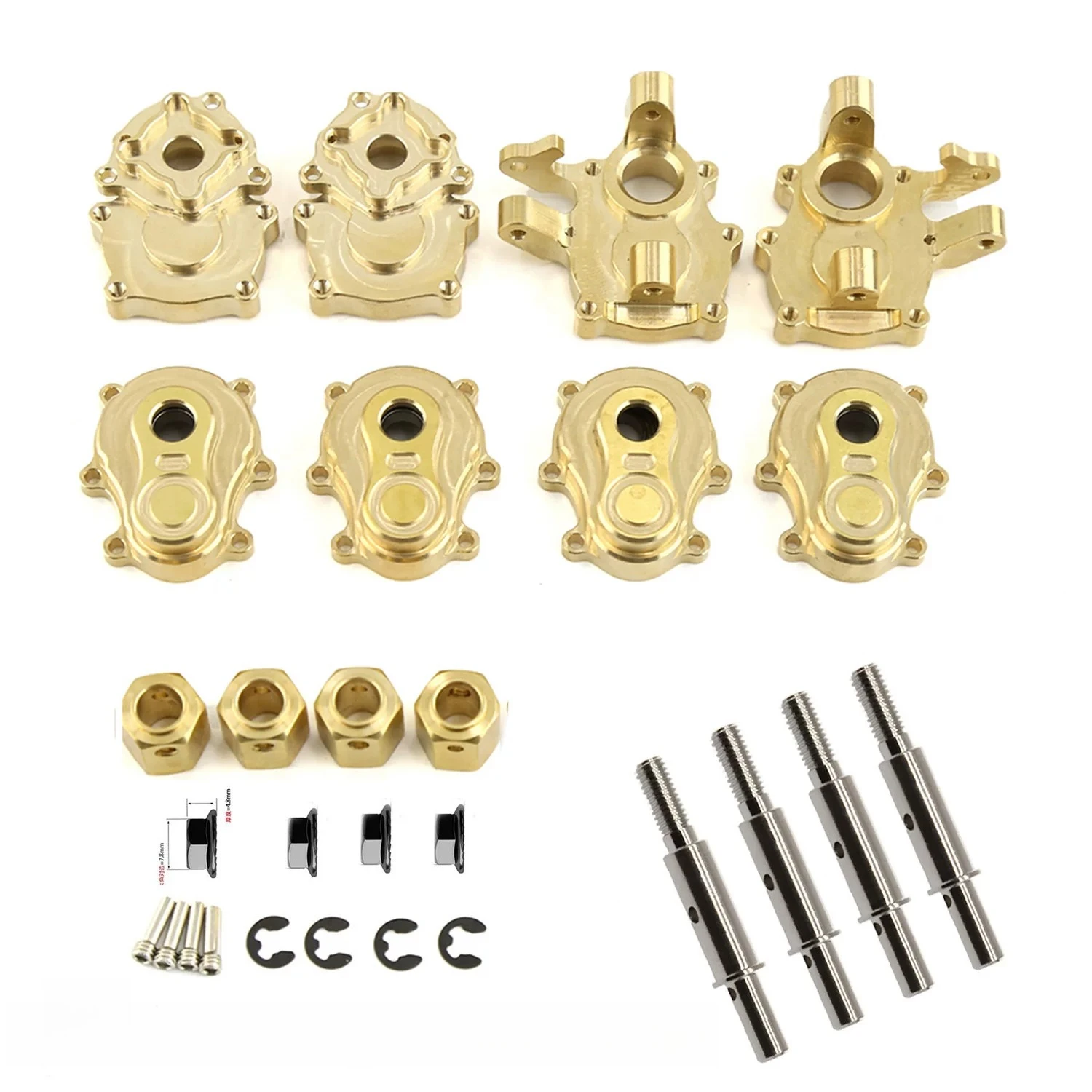 Parts for CROSSRC EMOX Series RC Cars Widened Metal Universal Joint Connector for Toy Cars Upgrades and Modifications