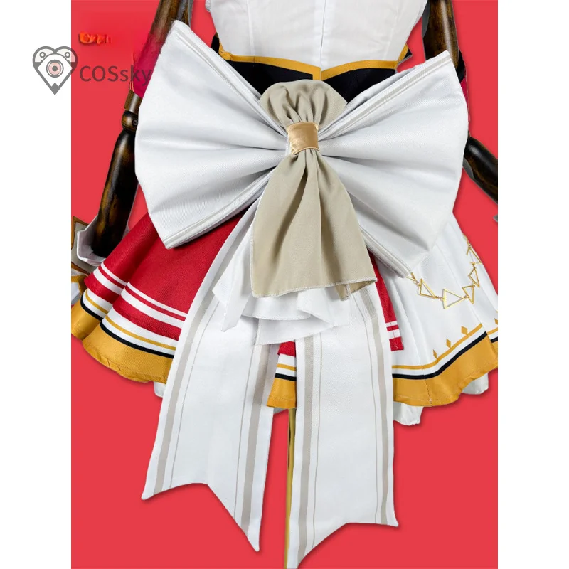 

Anime hololive Nakiri Ayame Cosplay Costume Vtuber Girl Sweet Lolita Dress Gloves Headwear Props Halloween Carnival Maid Uniform