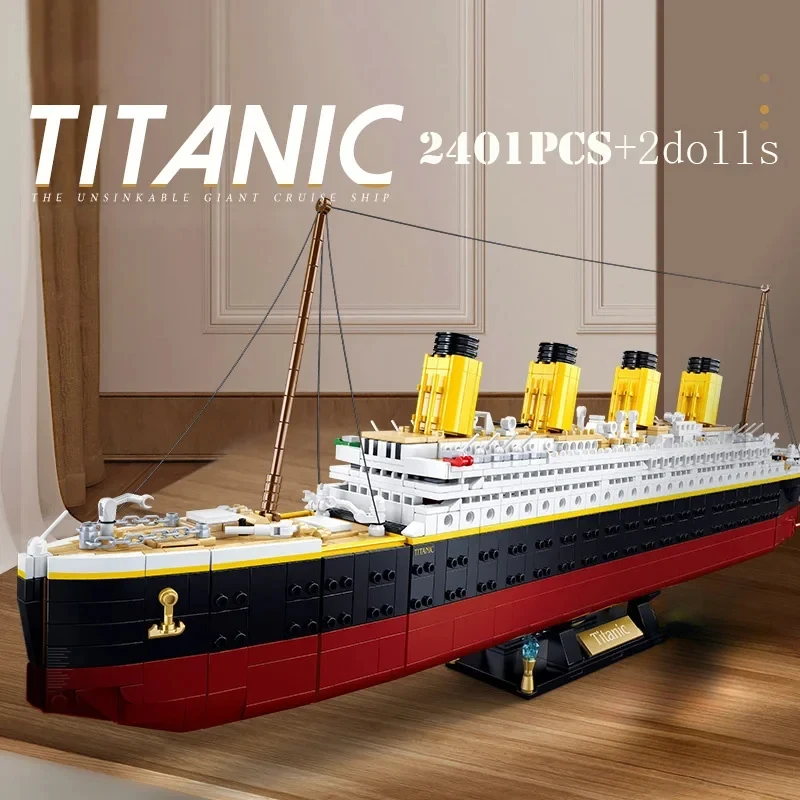 Titanic RMS Loot Brick Titanic Building Bricks Set Mid Sized 2401 Pieces 100% Compatible Fits Other Major Brands Toys for Kids