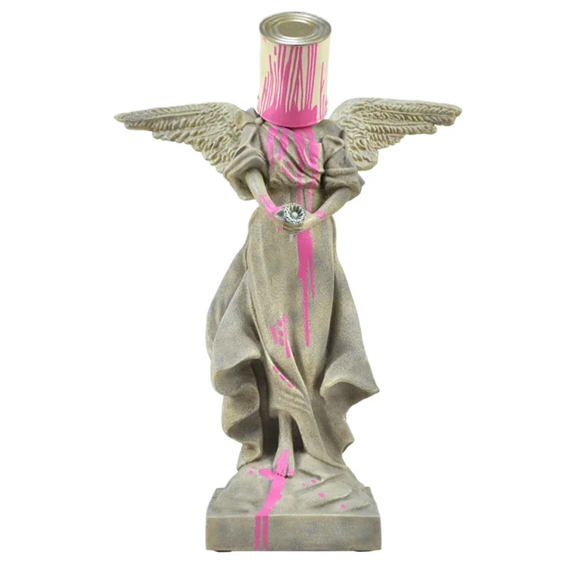 Banksy Angel Statue Home Decor Trend Art Room Decor Figure Sculpture Nordic Decoration Home Accessories Figurines For Interior