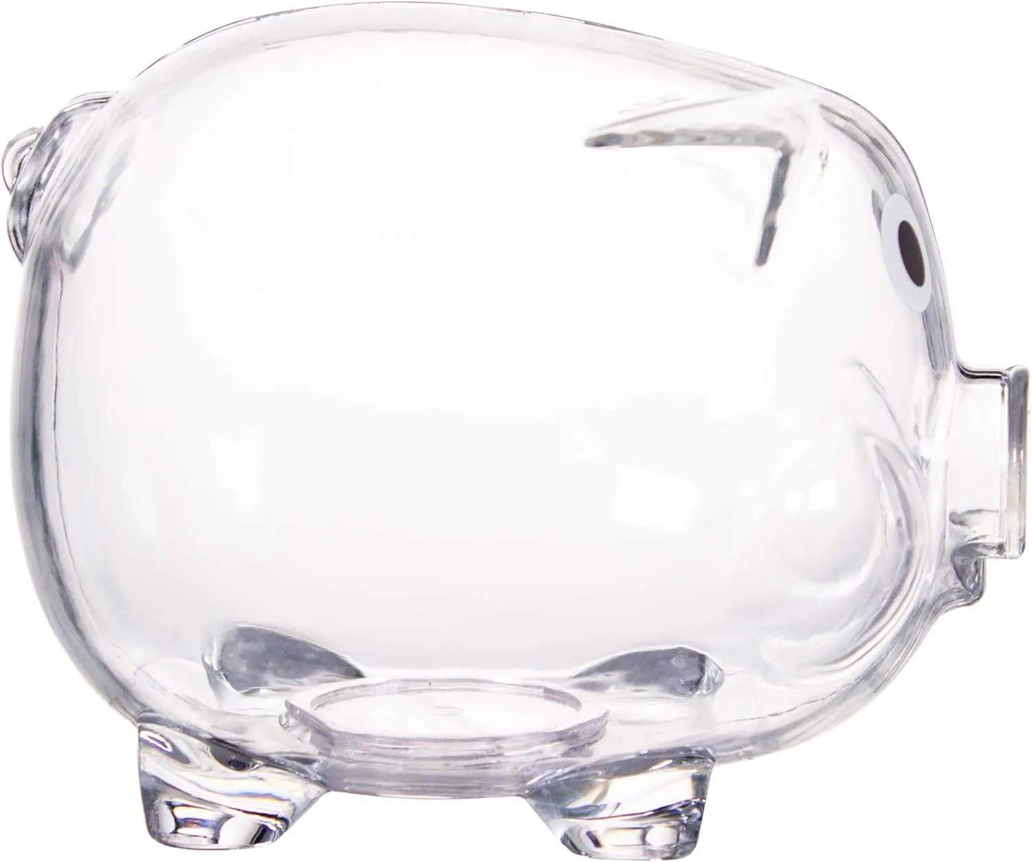 Mini Educational Kids Clear Plastic Piggy Bank, Transparent Piggy Bank