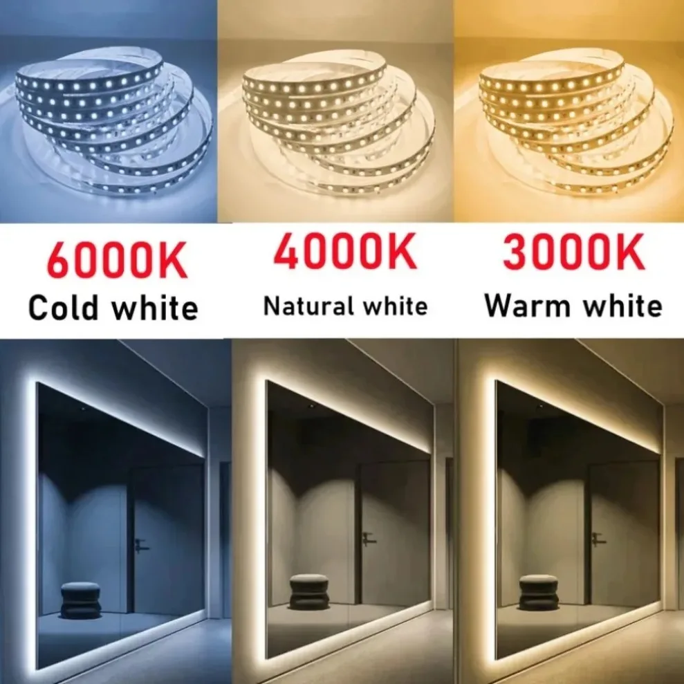 SMD2835 LED Strip AC220V 120LEDs/M High Bright Cuttable Flexible Ice Blue Green Yellow Pink Home Room Decor Soft Lamp Bar