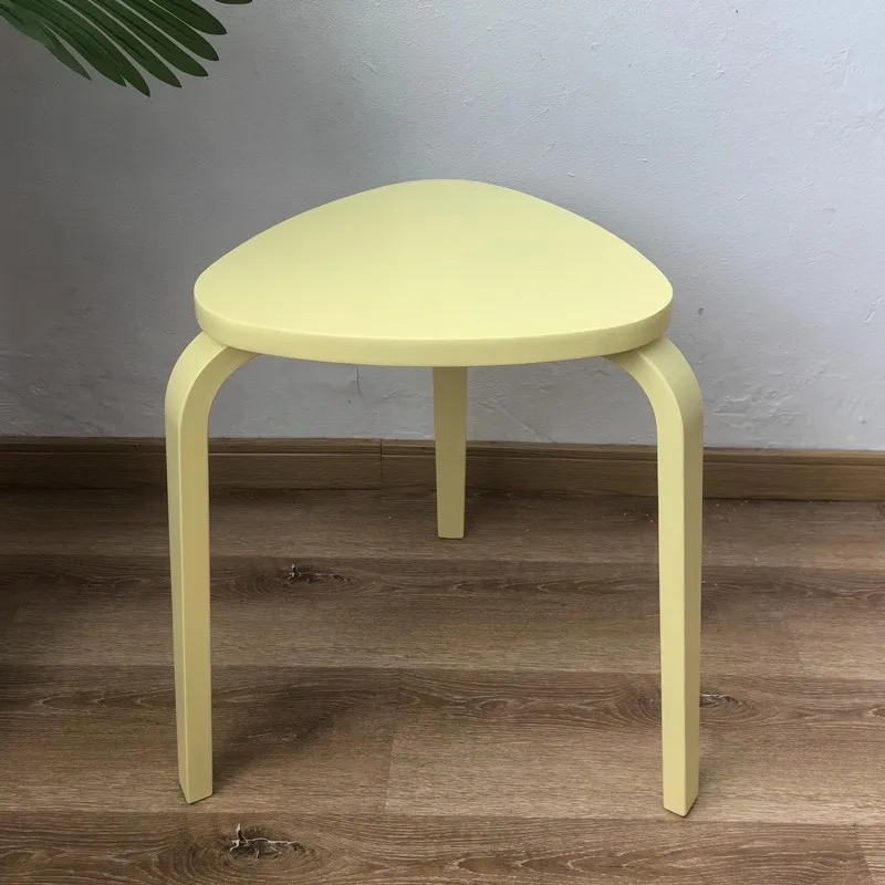 مومو الشمال بسيط Bentwood الثلاثي البراز الطعام البراز تكويم مقعد صغير الملونة البراز Xuler المنزل الكبار شرفة البراز