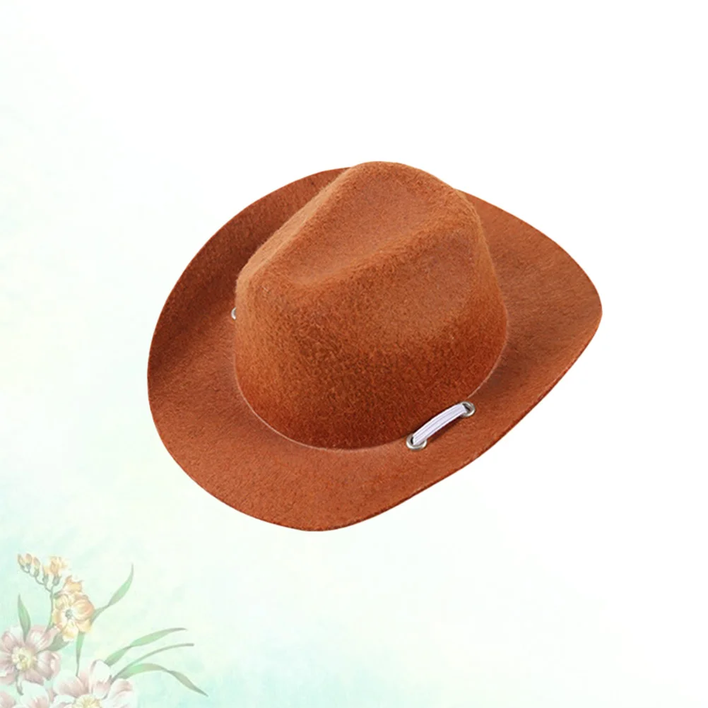 

1pc Solid Color Dog Adjustable Cowboy Puppy Pet Dog Hat Outdoor Photo Prop Stylish Decorative Hat For Material Safe