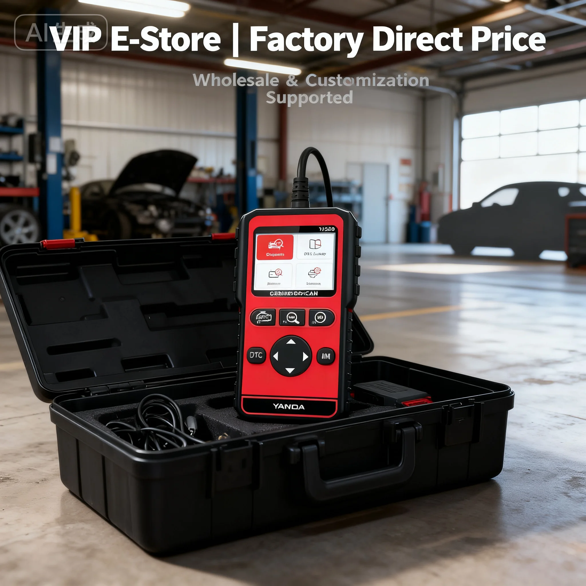 

High Durability OBDII/EOBD Code Reader YA220 - 2.4-inch TFT LCD, Multi-Language Support, Complete Automotive Diagnostic Tool