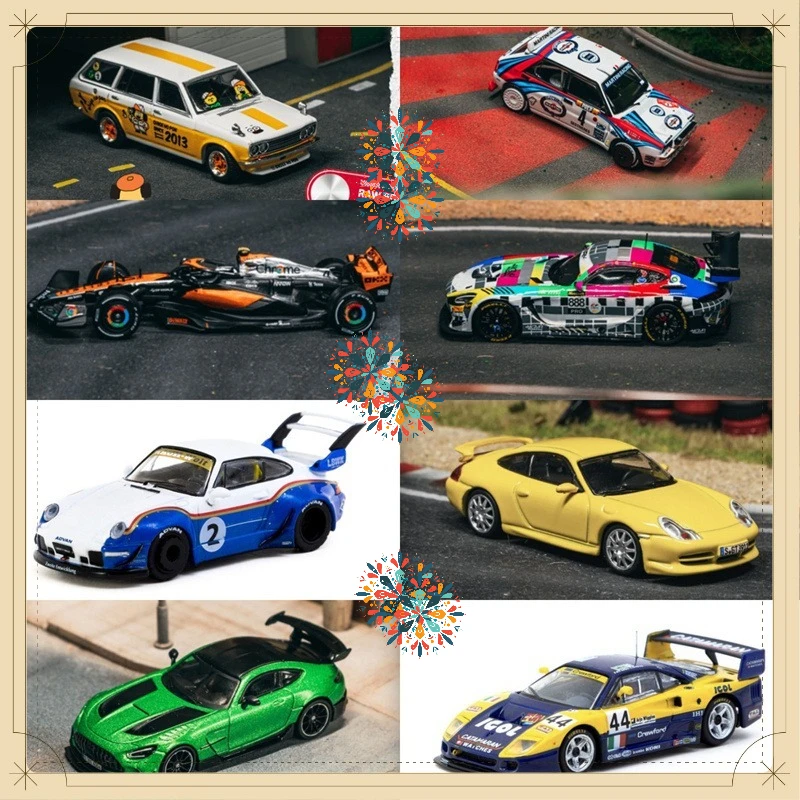 

Tarmac Works 1:64 Bluebird 510 Wagon/MCL60/Lancia Rally/GT3 Bathurst 12h/RWB 993/F40 GTE/GT3/GT Die-Cast Car Models