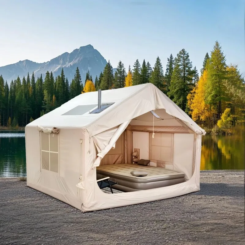 

4-season waterproof outdoor camping tent 2-10 people camping house Oxford cloth, suitable for family gatherings and travel