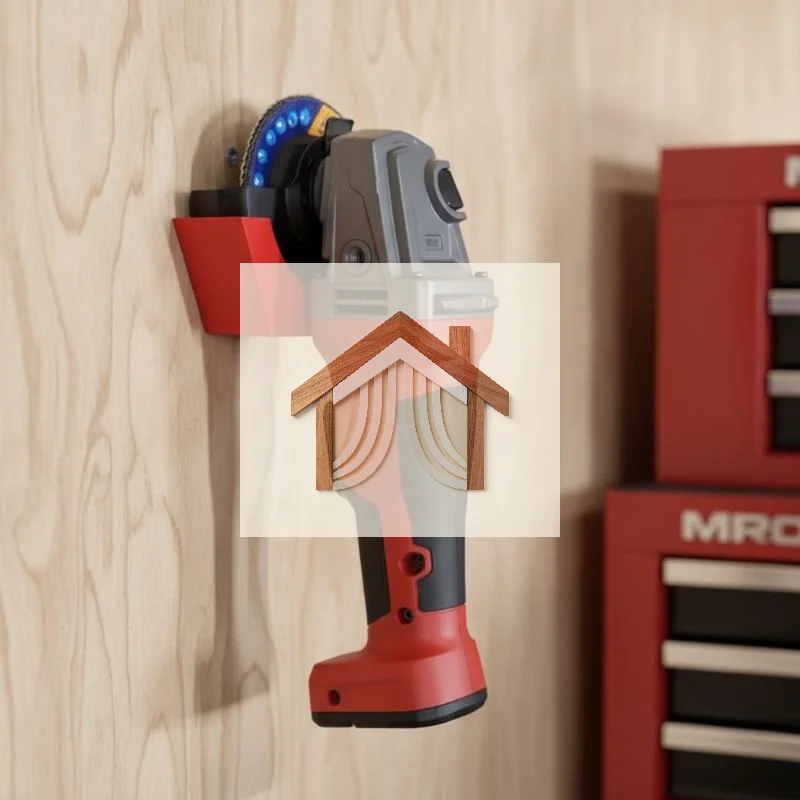 3D Printed Wall Mount Angle Grinder Holder Sturdy ABS Bracket Space Saver Tool Organizer for Garage Workshop DIY Enthusiasts