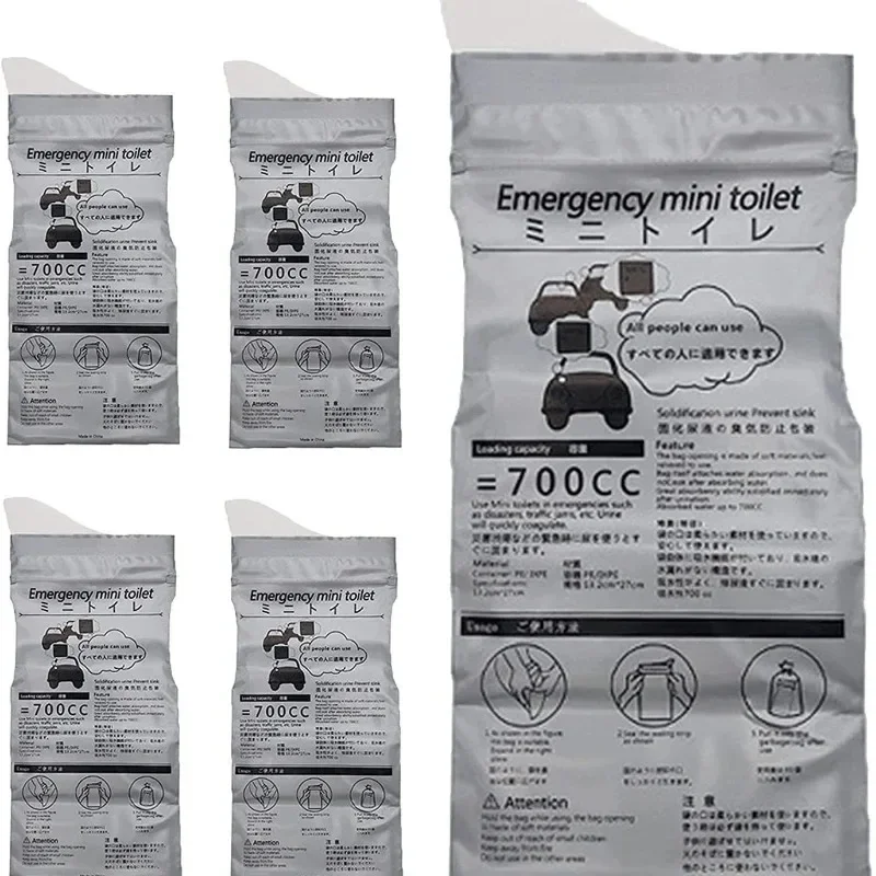 Outdoor Emergency Urinate Bags 700ml Take Piss Bags Travel Mini Mobile Toilet Universal Disposable Car Urine Bag for Women Men