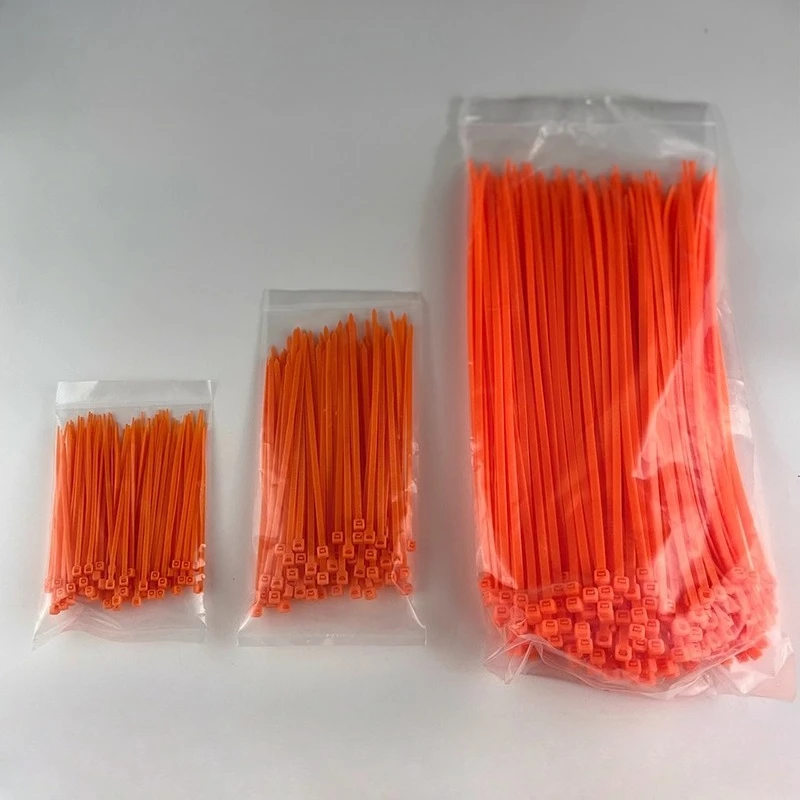 

Orange Nylon Cable Ties Orange Colorful Plastic Cable Ties 3*100 4×200 Straps