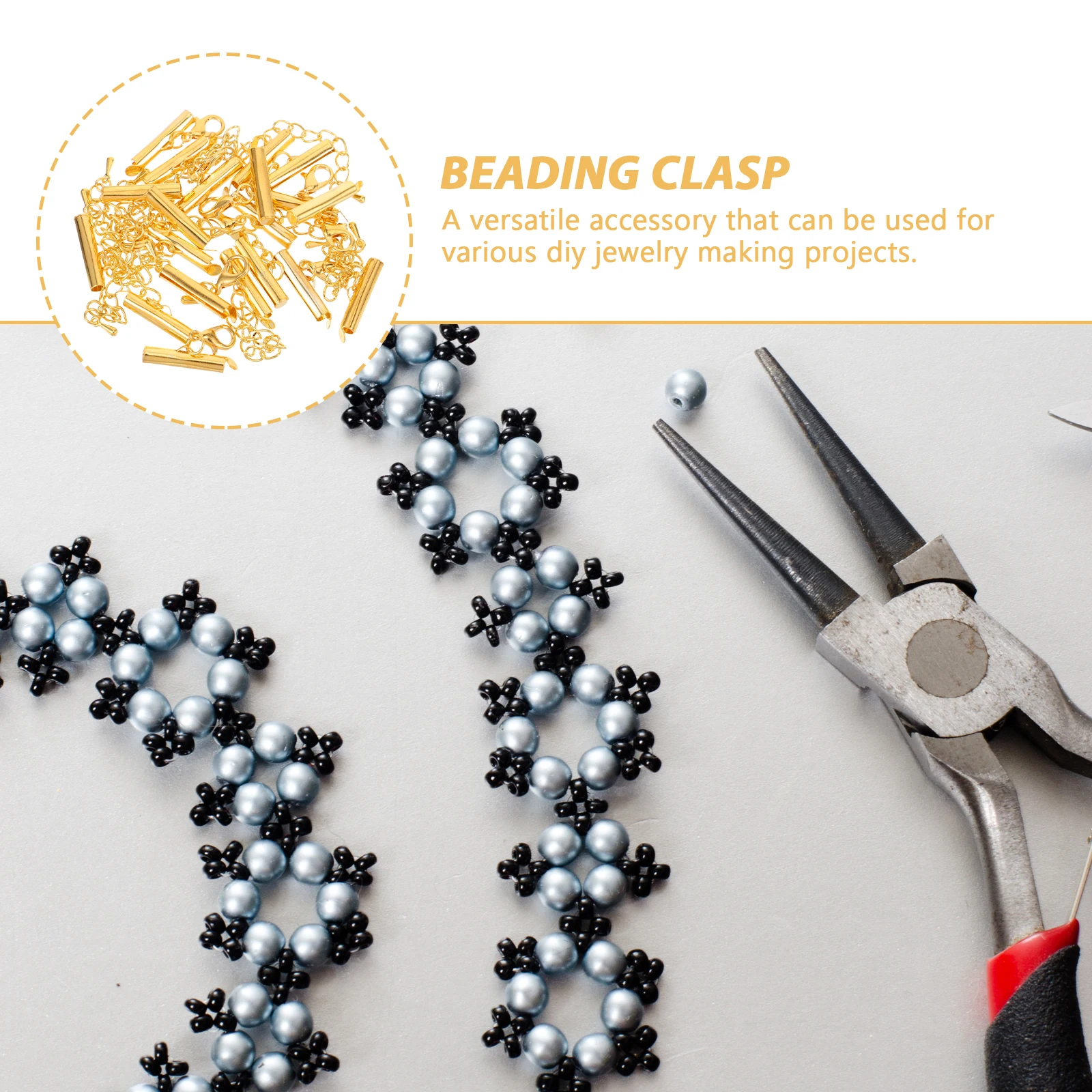 

10 set Earring Slide Tube Beading 20mm Chain Extender Slider Tube Clasp DIY Jewelry Accessories Metal Craft Connecting Clasp
