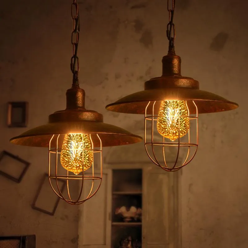 Vintage Loft Chandelier Dining Room Living Room Cafe Shop Kitchen Light Art E27 Pendant Lamp Glass Lamp