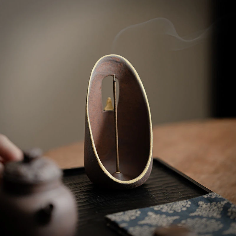 Pu Ying Incense Insert Creative Ceramic Thread Incense Burner Indoor Study Tea Ceremony Accessories Decoration Incense Burner